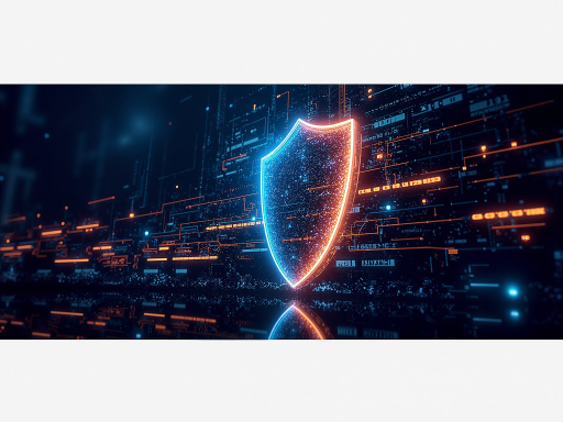 网络安全概念图,数字化城市背景,蓝色科技感线条,未来感设计